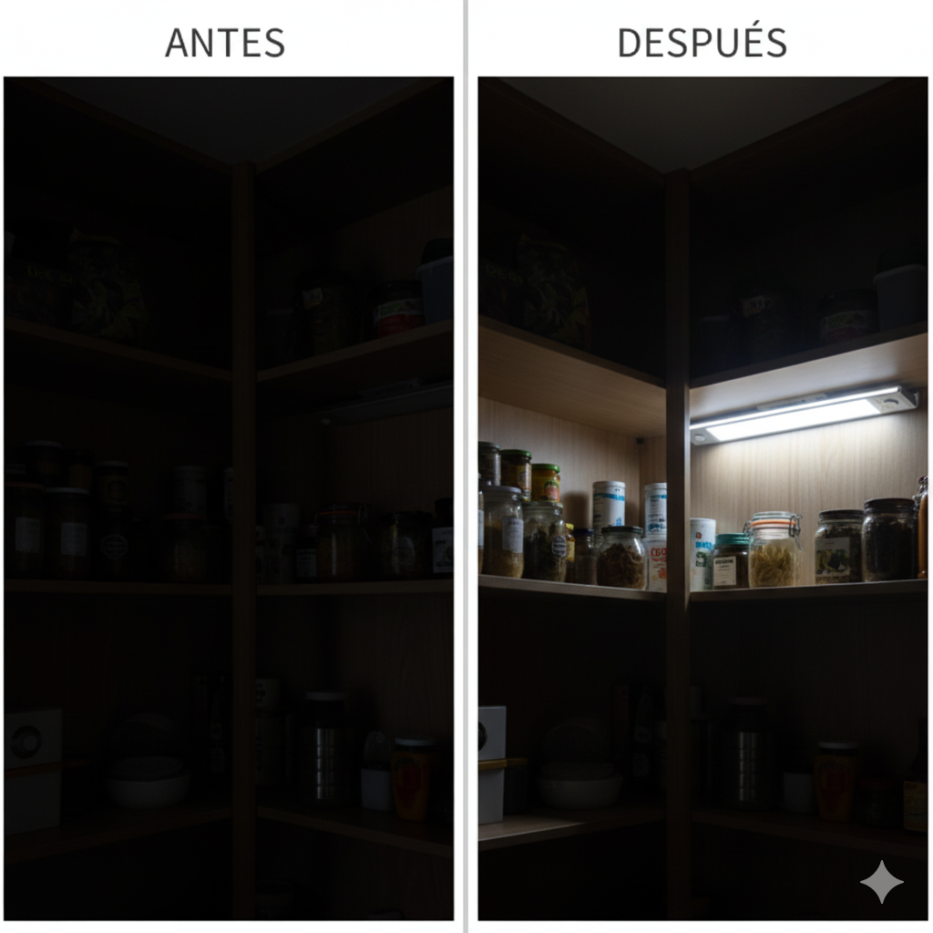 Luz LED Magnética Recargable con Sensor de Movimiento