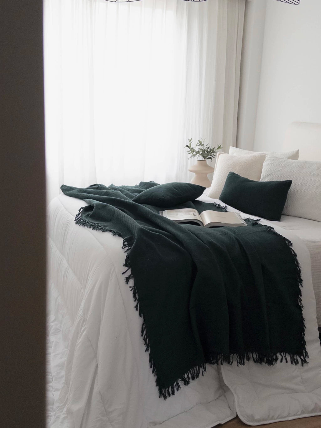 Manta Panal de Abeja Verde