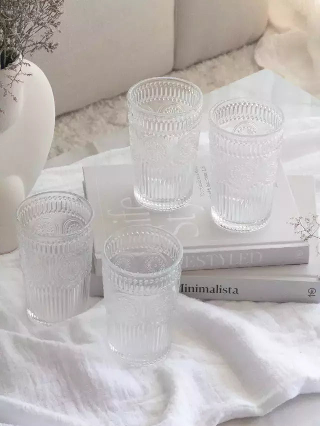 Set x6 vasos Con arabesco Cristal 380ml