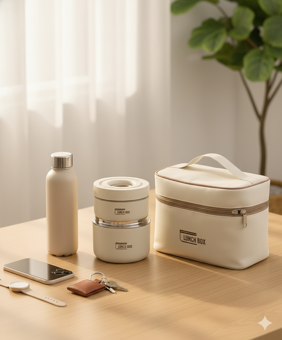 Lunch Box Térmico de 4 Piezas – Conserva Calor y Frío