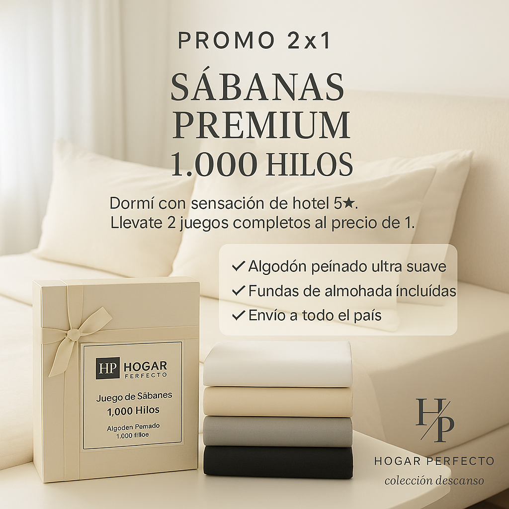 Promo Exlusiva 2x1 - Sábanas Premium