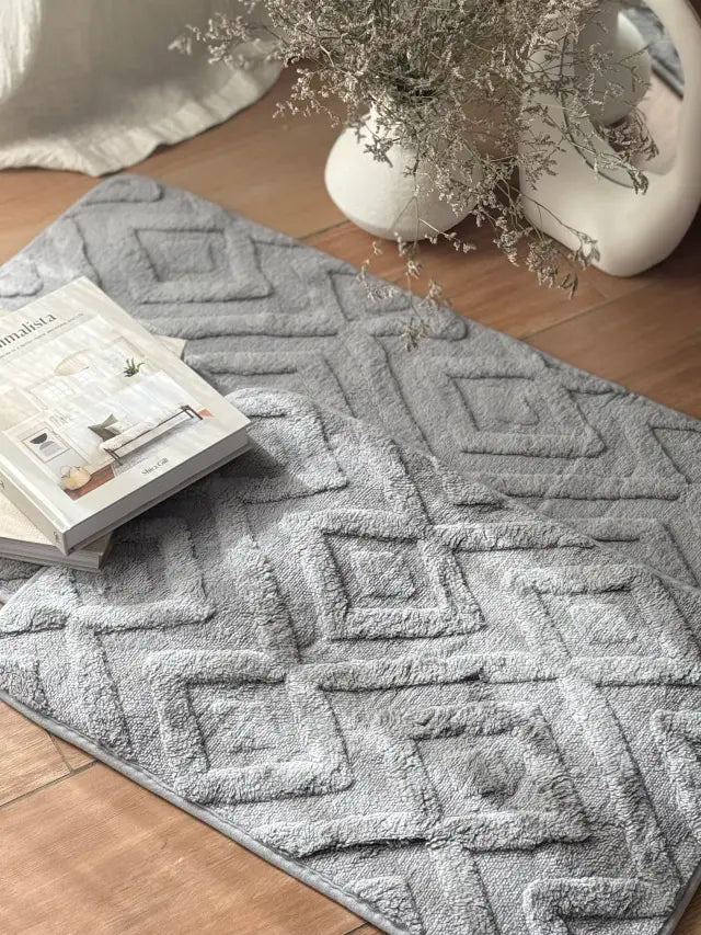 Set x2 alfombras Rombos Gris