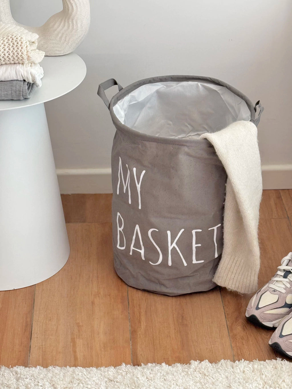 Cesto Para Ropa Gris 35x43