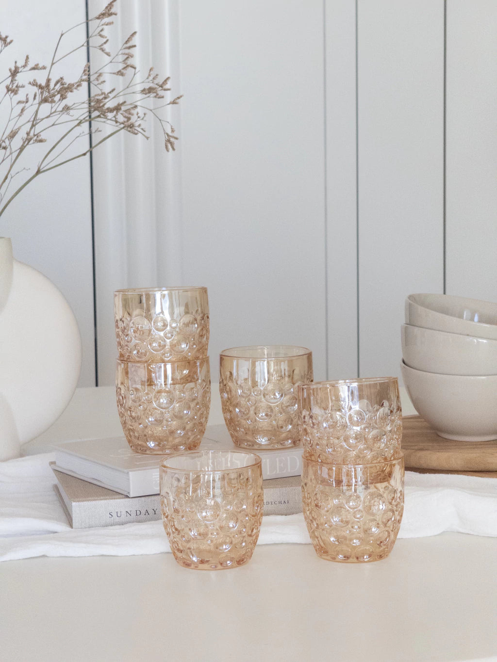 Set x6 Vasos Burbuja Ambar