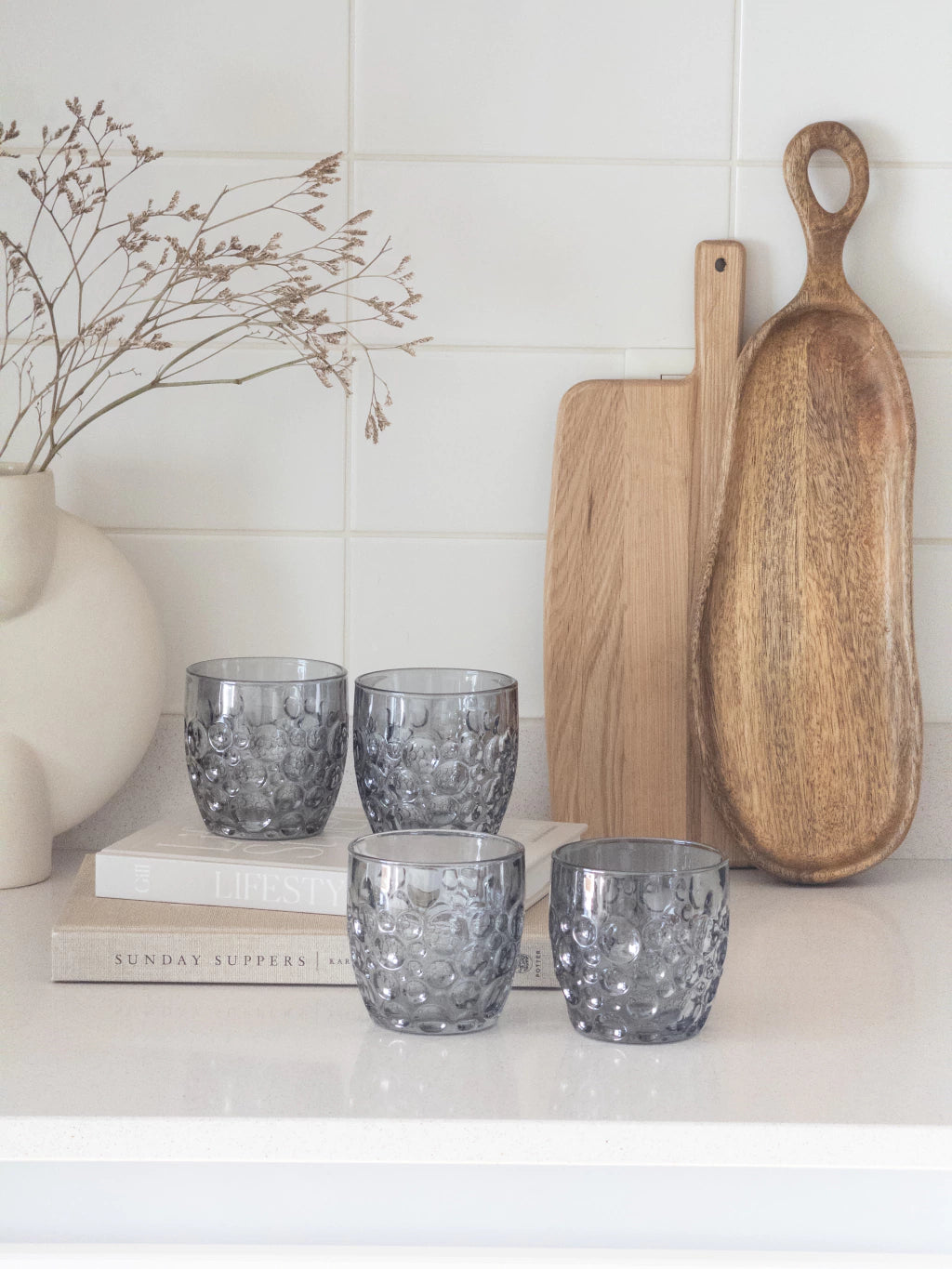 Set x6 Vasos Burbuja Grey