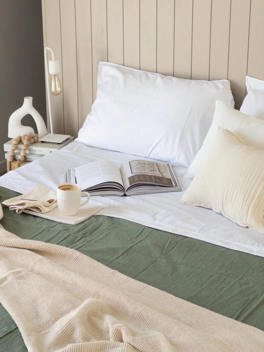 Juego de sabana Blanco Algodón 500 hilos