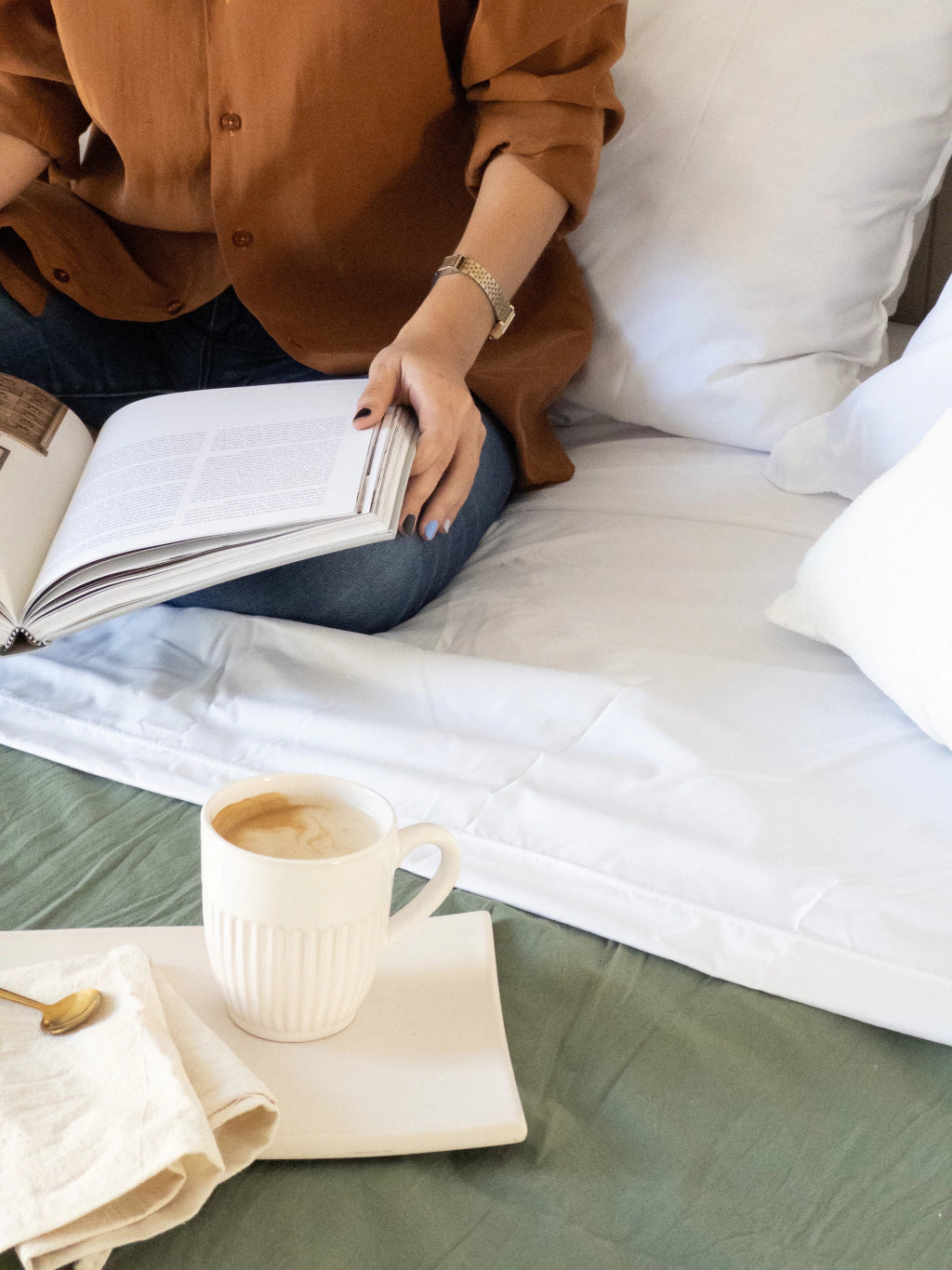 Juego de sabana Blanco Algodón 500 hilos