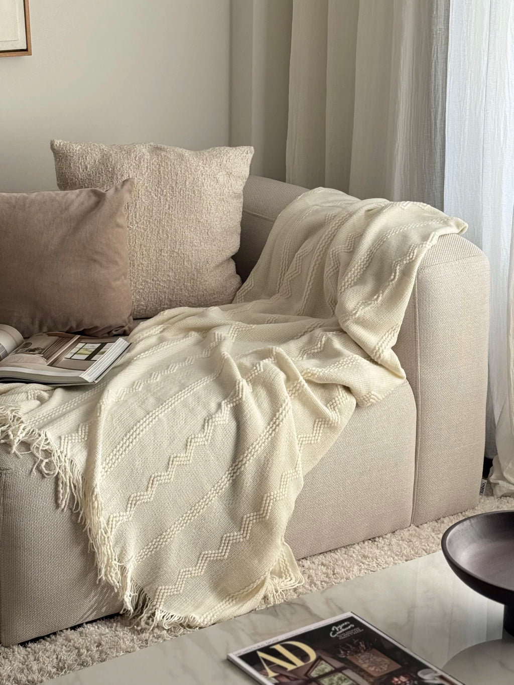 Manta Rustica Off White