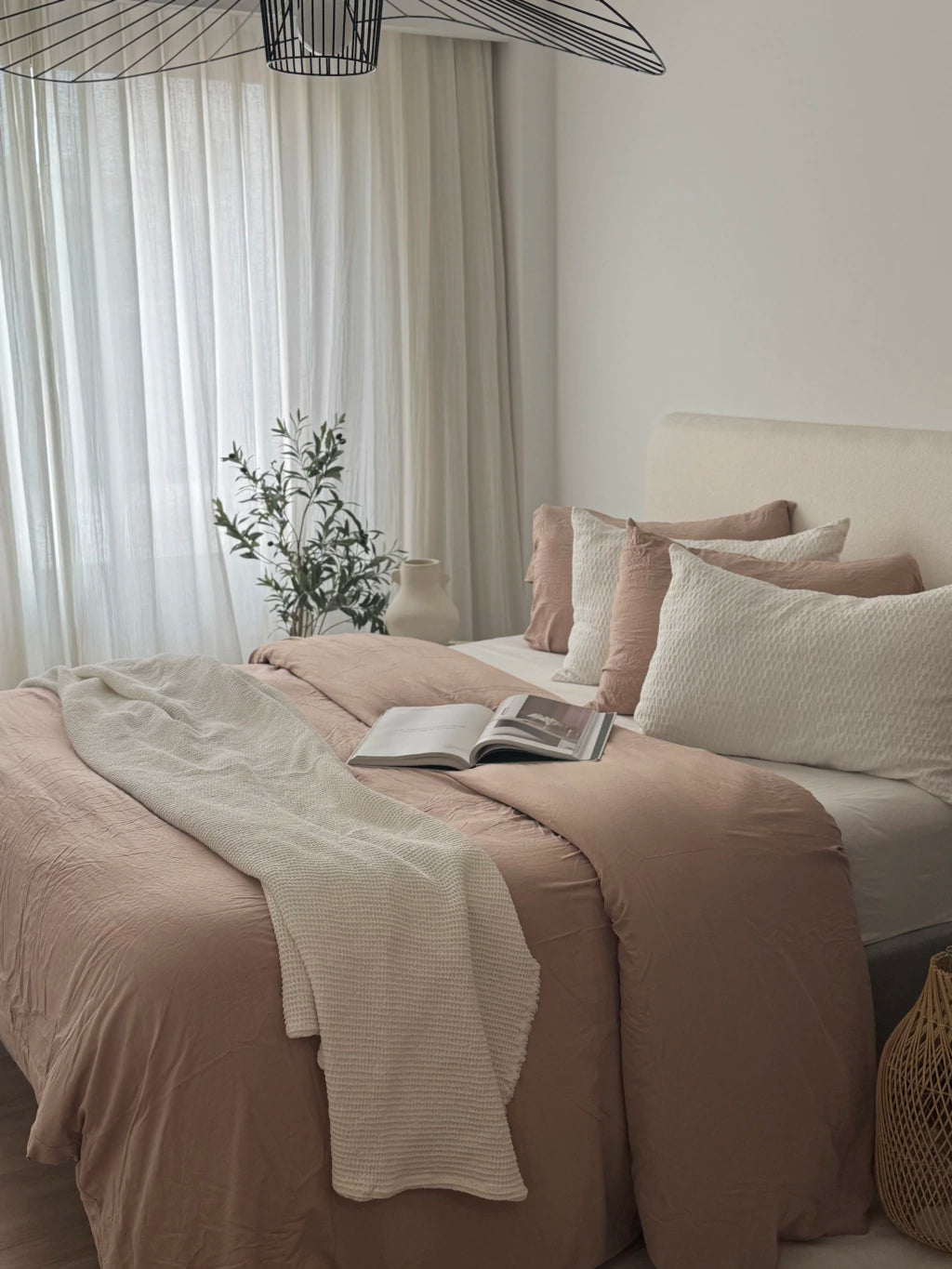 Kit Cubre Edredón Dubai Twin Almendra